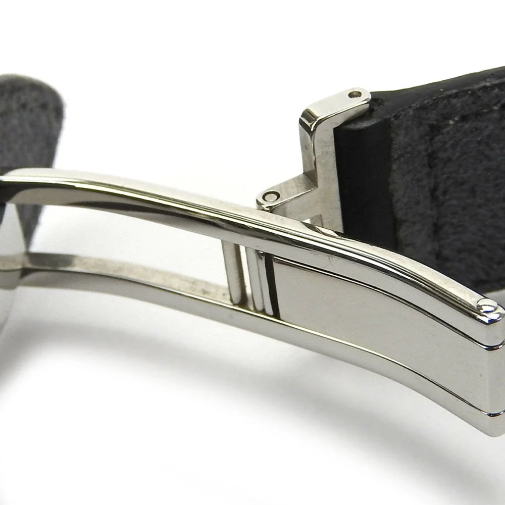 LOUIS VUITTON Black Leather Charm Bracelet